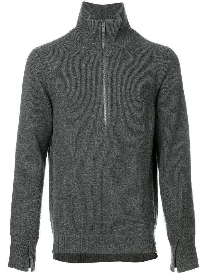 Burberry Zip-neck Sweater - Grey