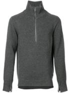 Burberry Zip-neck Sweater - Grey