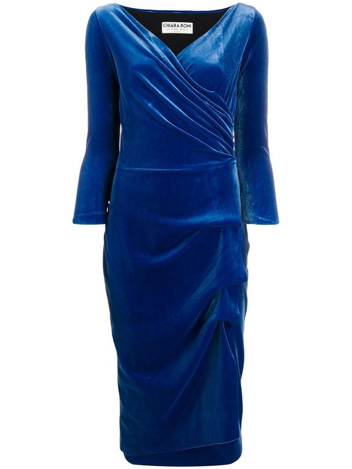 Le Petite Robe Di Chiara Boni Florian Fitted Dress - Blue