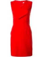 Carven Sleeveless Fitted Dress, Women's, Size: 40, Red, Triacetate/acetate/silk/polyester