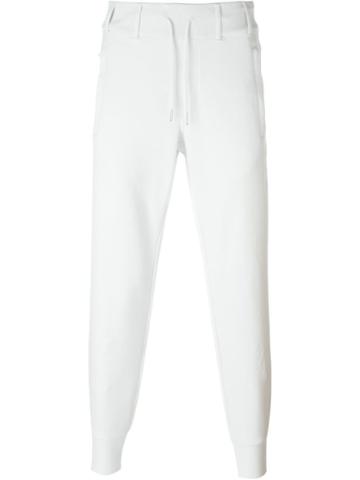 Y-3 Ribbed Track Pants, Men's, Size: L, White, Cotton