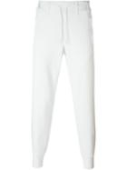 Y-3 Ribbed Track Pants, Men's, Size: L, White, Cotton
