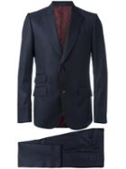 Gucci Heritage Stripe Suit, Size: 46, Blue, Cupro/wool