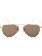 Eyevan7285 Aviator Sunglasses, Adult Unisex, Brown, Acetate