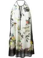 Roberto Cavalli Bird Print Halterneck Dress