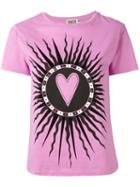 Fausto Puglisi 'saint Heart' Print T-shirt, Women's, Size: 40, Pink/purple, Cotton