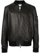 Drome Leather Bomber Jacket - Black