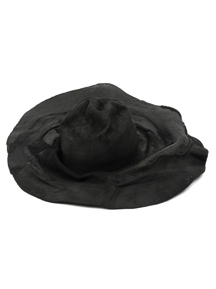 Horisaki Design & Handel Crumpled Wide Brim Hat, Adult Unisex, Size: Xs, Black, Rabbit Fur Felt