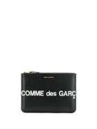 Comme Des Garçons Wallet Logo Print Wallet - Black