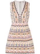 Alice+olivia Multi-pattern Embroidered Dress - Multicolour