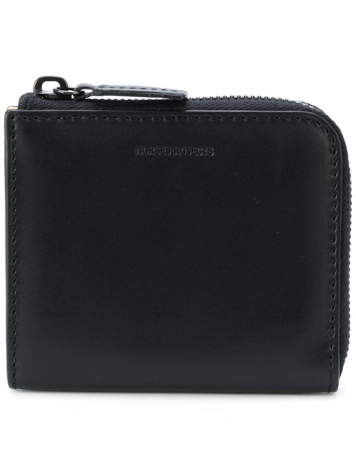 Norse Projects Mini Zip Around Wallet - Black
