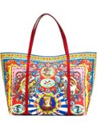 Dolce & Gabbana Carretto Siciliano Print Shopping Tote