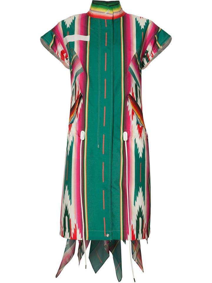 Sacai Printed Dress, Women's, Size: 4, Leather/polyester