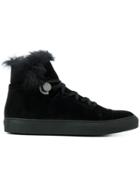 Moncler Hi-top Velvet Sneakers - Black