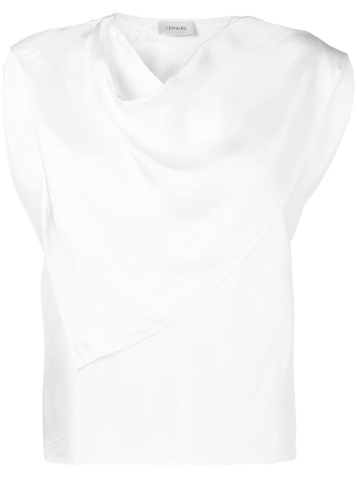 Lemaire Draped Neckline Blouse - White