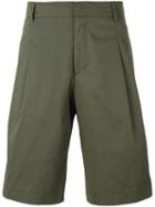 Les Hommes - Side Stripe Shorts - Men - Cotton/elastodiene - 48, Green, Cotton/elastodiene