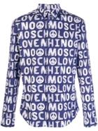 Love Moschino Logo Printed Shirt - Blue