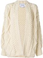 I Love Mr Mittens Chunky Knit Cardi-coat - White