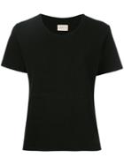 Simon Miller - Round Neck T-shirt - Women - Silk/cotton - 1, Black, Silk/cotton