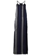 Ilaria Nistri Striped Long Slip Dress - Black