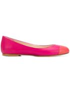 Anna Baiguera Colour Block Ballerina Pumps - Pink & Purple