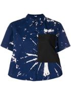 Proenza Schouler Cropped Patterned Shirt - Blue