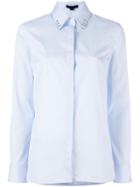 Alexander Wang Ring Pierced Collar Shirt, Women's, Size: 2, Blue, Cotton