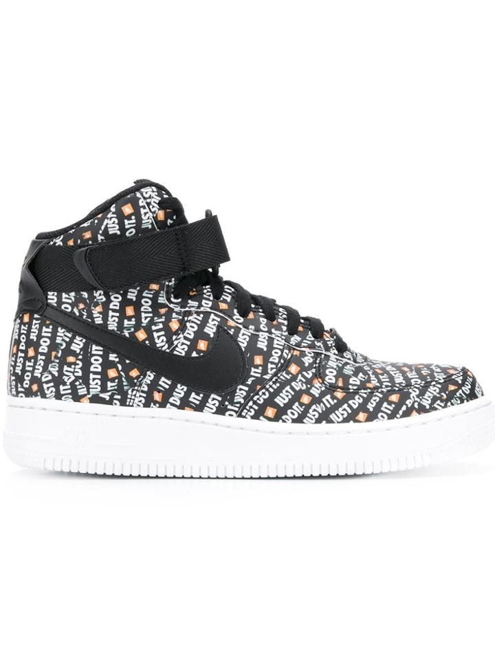 Nike Air Force 1 Hi-top Trainers - Black