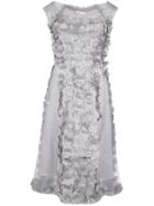 Gloria Coelho Midi Silk Dress - Grey
