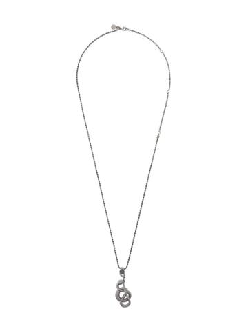 Nove25 Ouroboros Pendant Necklace - Silver