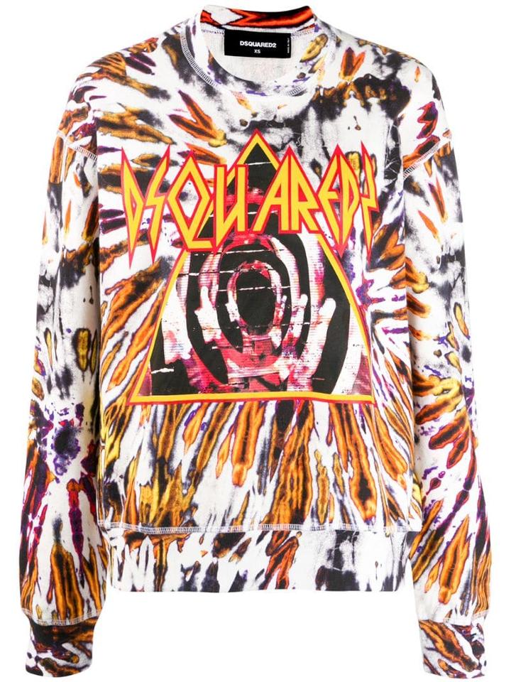 Dsquared2 Tie-dye Print Sweatshirt - White