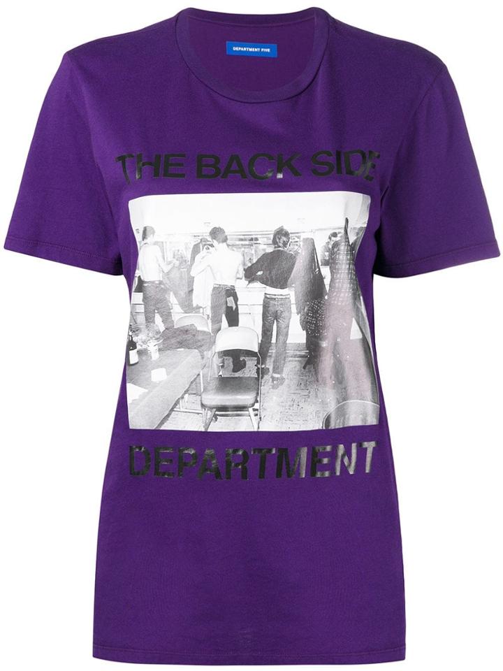 Department 5 The Back Side Print T-shirt - Pink & Purple