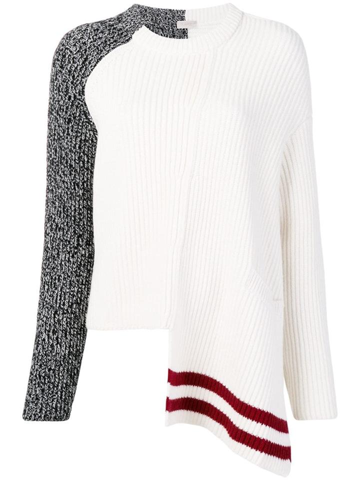Mrz Asymmetric Ribbed Knit Jumper - White