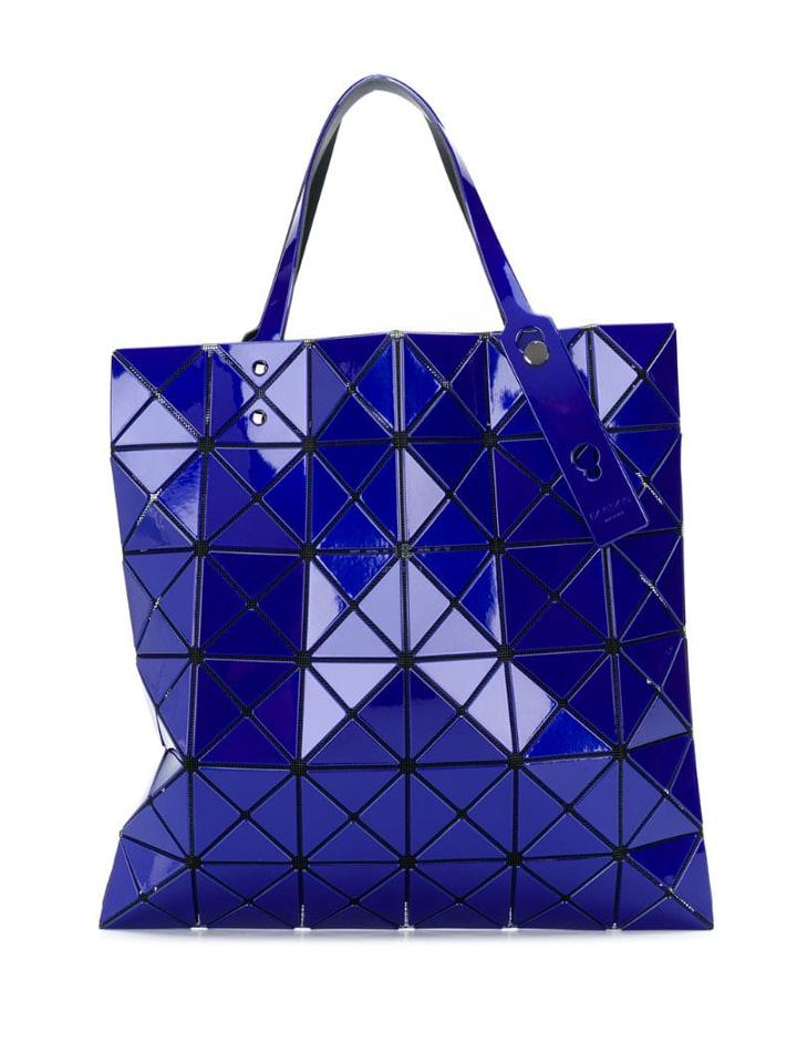 Bao Bao Issey Miyake Geometric Patterned Shopping Bag - Blue
