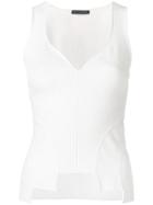 Alexander Mcqueen Ribbed Knit Vest - White