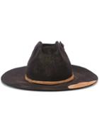 Nick Fouquet Feather Detailing Hat, Men's, Black, Wool Felt