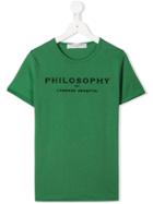 Philosophy Di Lorenzo Serafini Kids Logo T-shirt - Green