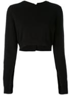 Dorothee Schumacher - Cropped Jumper - Women - Cashmere - 1, Black, Cashmere