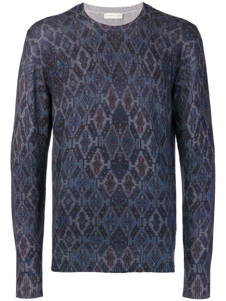 Etro Patterned Jumper - Blue