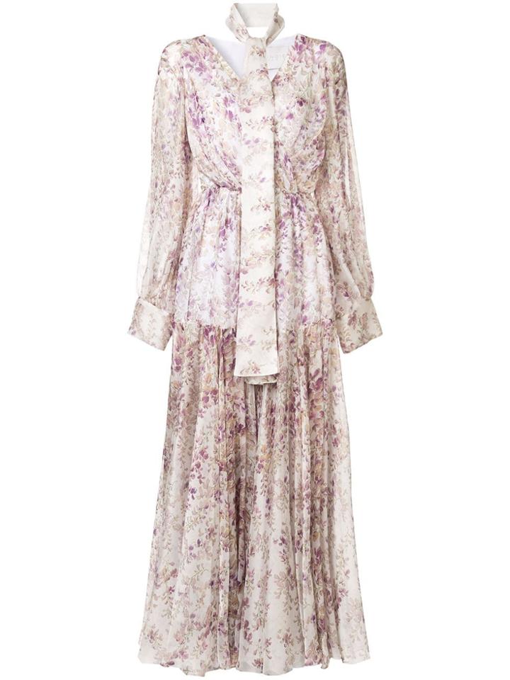 Ingie Paris Floral Print Dress - White