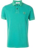 Stone Island Logo Patch Polo Shirt, Men's, Size: S, Green, Cotton