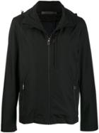 Canali Hooded Zip-up Jacket - Black