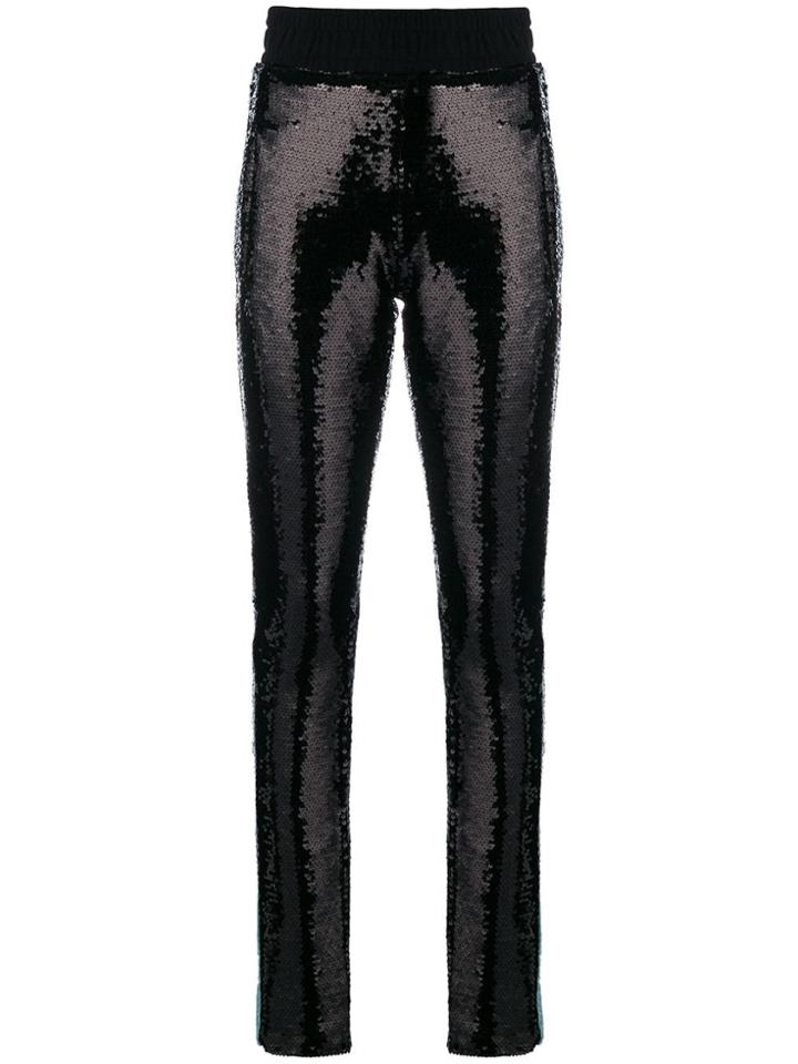 Chiara Ferragni Sequinned Skinny Trousers - Black