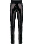 Chiara Ferragni Sequinned Skinny Trousers - Black