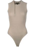 Yeezy Season 3 Sleeveless Bodysuit, Women's, Size: Medium, Nude/neutrals, Polyamide