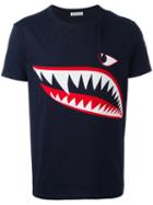 Moncler Shark Print T-shirt, Men's, Size: Xl, Blue, Cotton