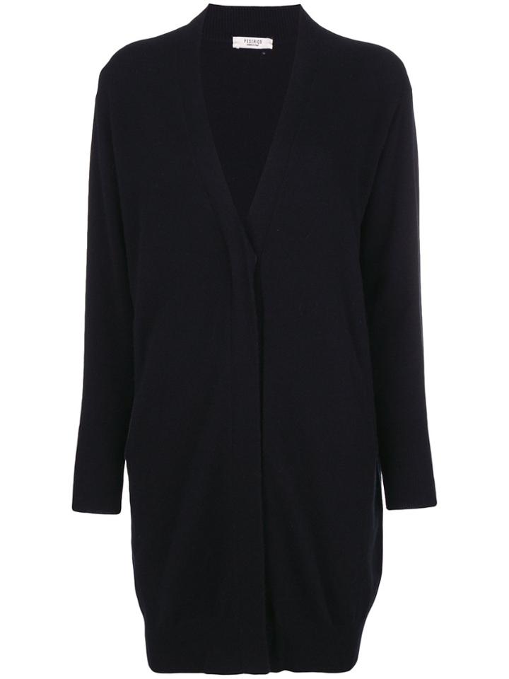 Peserico Belted Longline Cardigan - Black