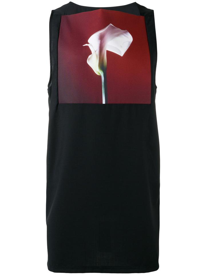 Raf Simons Flower Print Tank, Men's, Size: 52, Blue, Virgin Wool