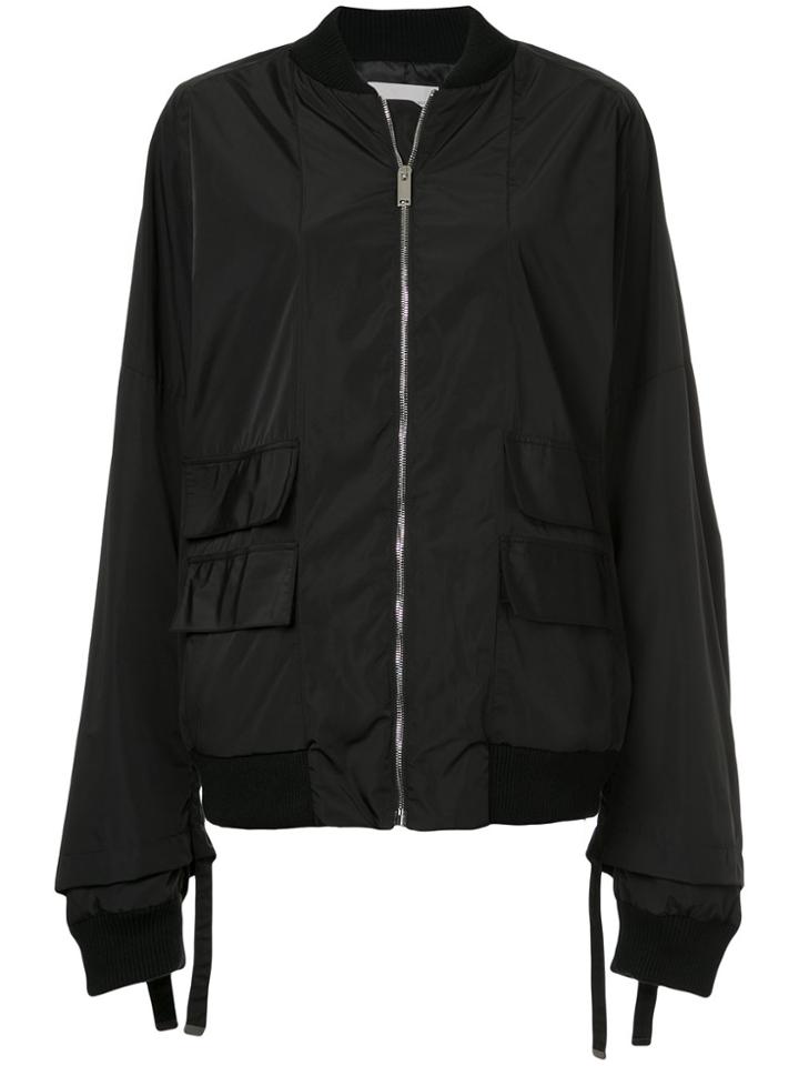 Strateas Carlucci Zipped Bomber Jacket - Black