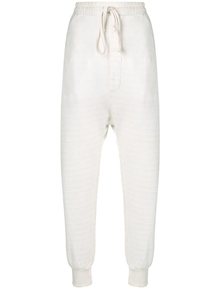 Thom Krom Drawstring High Waisted Trousers - White